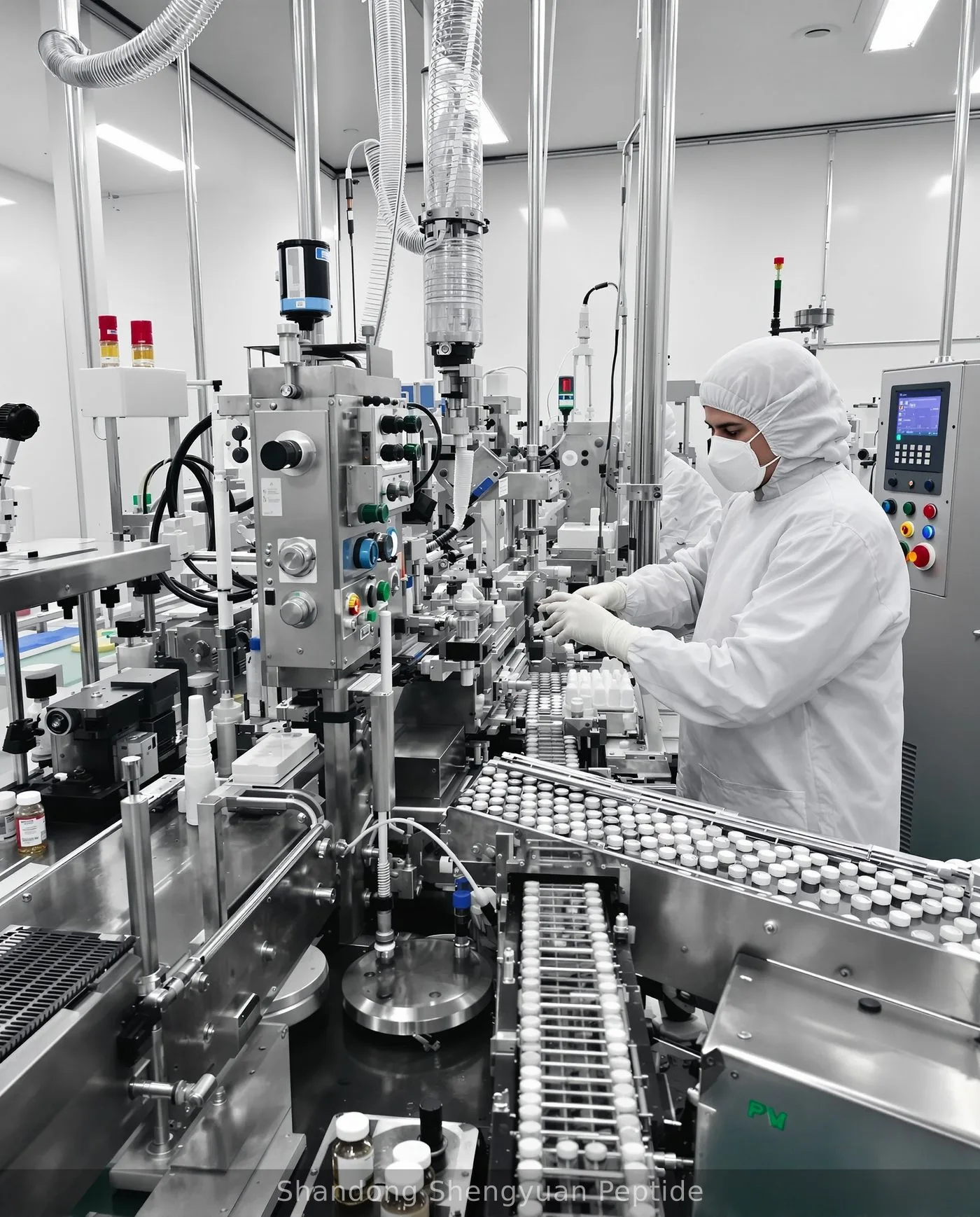 Peptide manufacturing and filling line